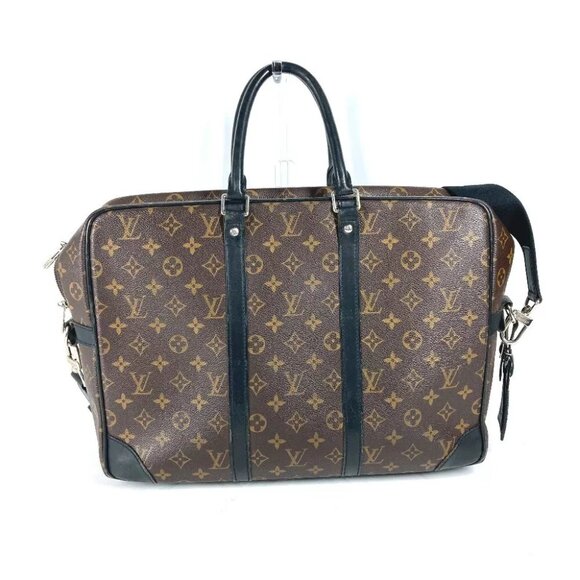 LOUIS VUITTON M40224 MonogramMacassar Porto Document Voyage GM PDV 2WAY Hand Bag - Picture 2 of 14